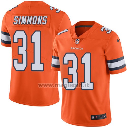 Maglia NFL Legend Denver Broncos Simmons Arancione